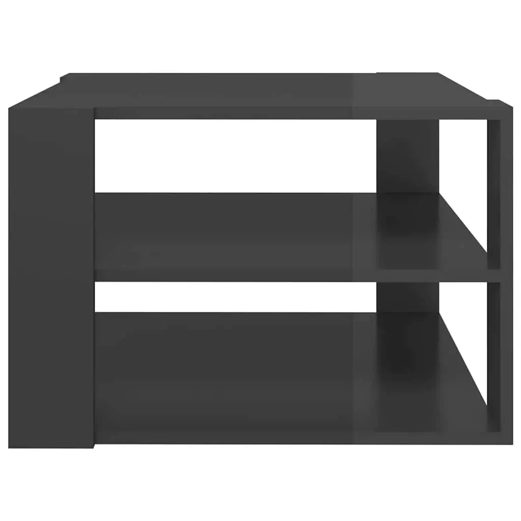 Coffee Table Modern Grey Accent Living Room Furniture Storage Shelf Tabletop