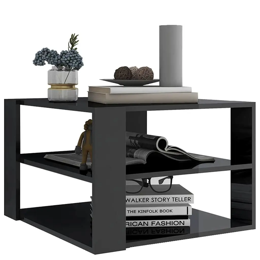 Coffee Table Modern Grey Accent Living Room Furniture Storage Shelf Tabletop