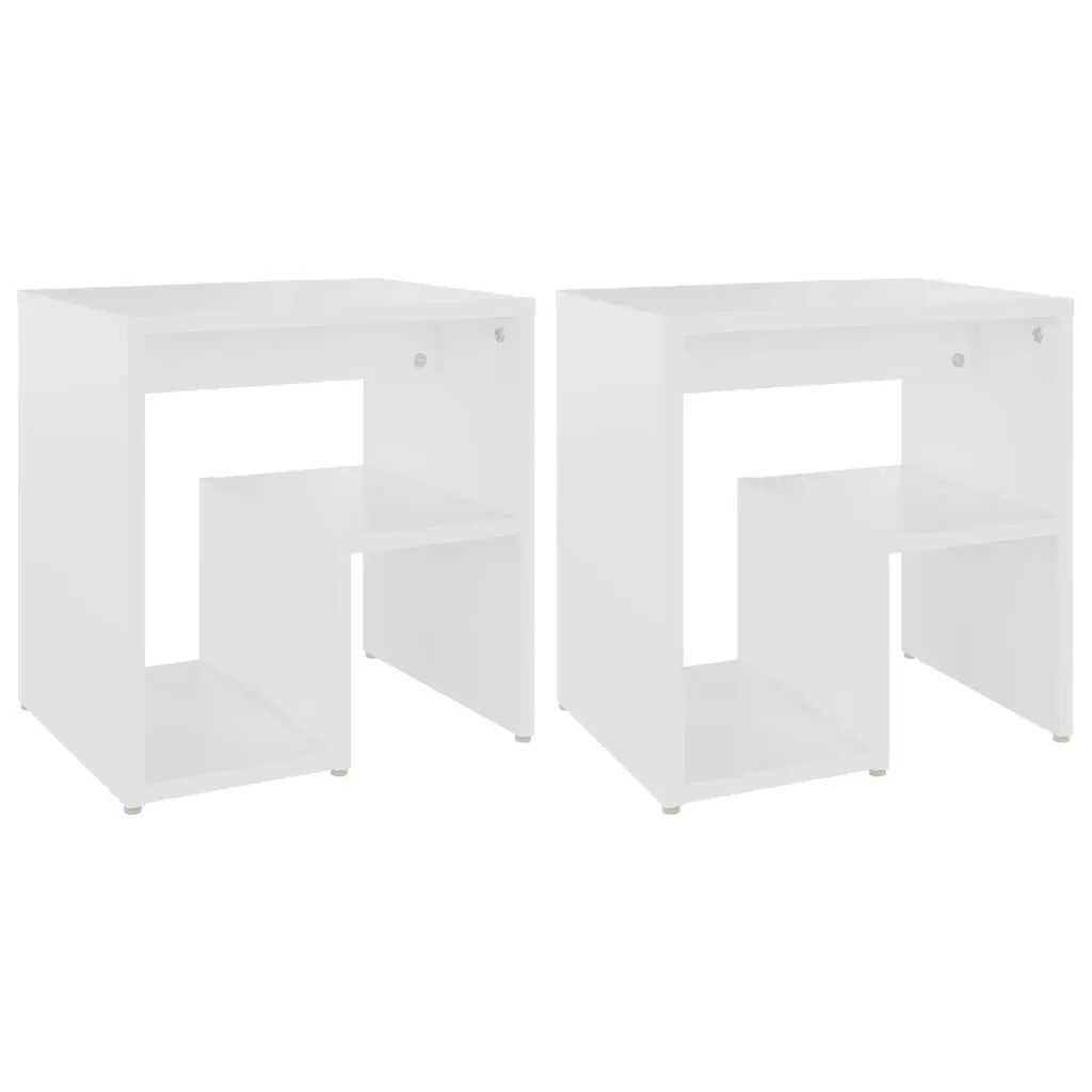 White Nightstand Cabinet, 2 Pack