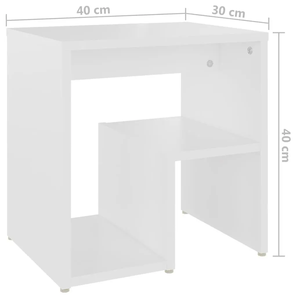 White Nightstand Cabinet, 2 Pack