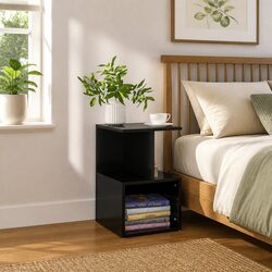 Specifications of Black Bedside Cabinets - 35x35x55 cm, 2 pcs