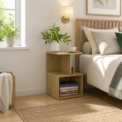 Specifications of 2-Piece Bedside Cabinet Set in Brown