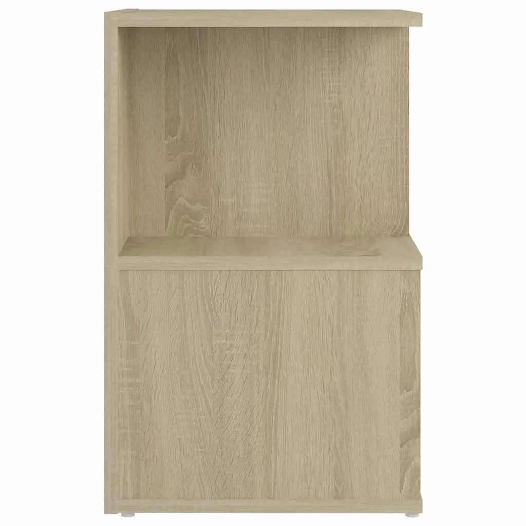 Bedside Cabinets Set 2 pcs Bedroom Storage Open Shelves Brown Engineered Wood