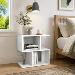 Specifications of White Bedside Cabinet with Compartments