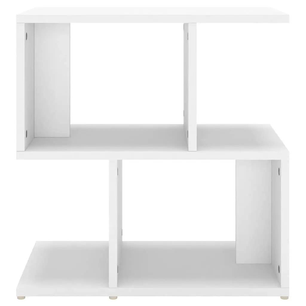White Bedside Cabinet with Compartments