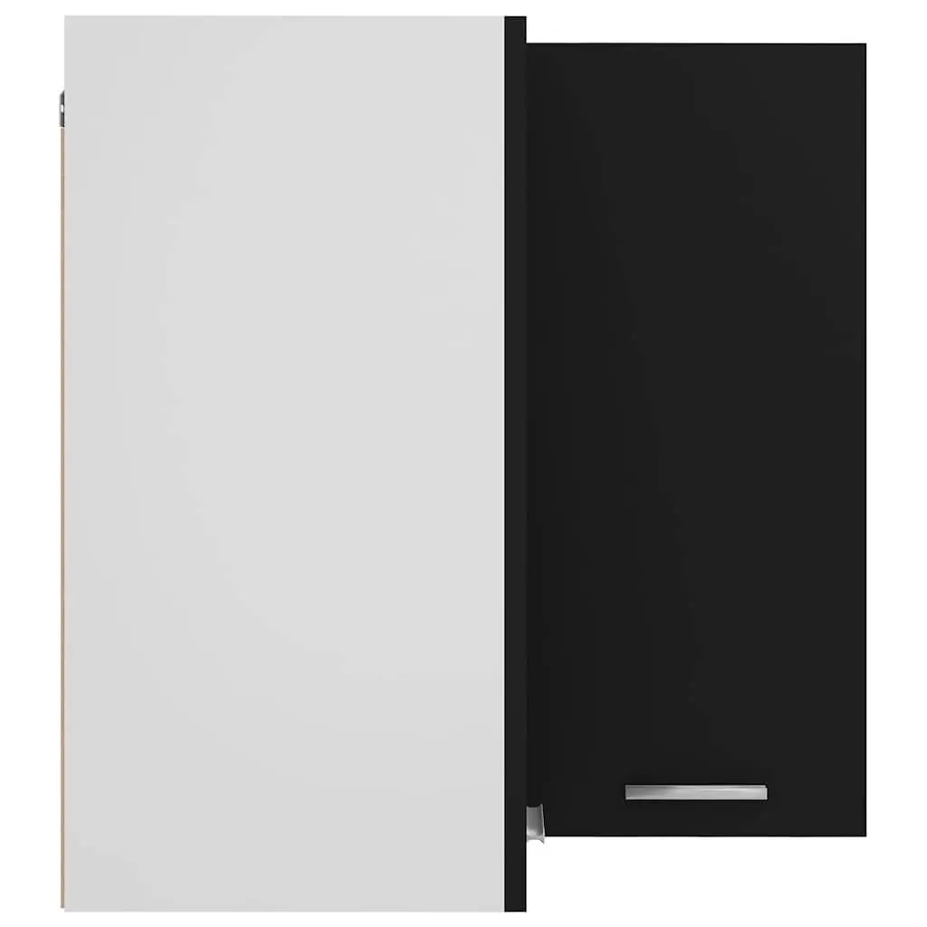 Hanging Corner Kitchen Cabinet Black Storage Unit 57 x 57 x 60 cm