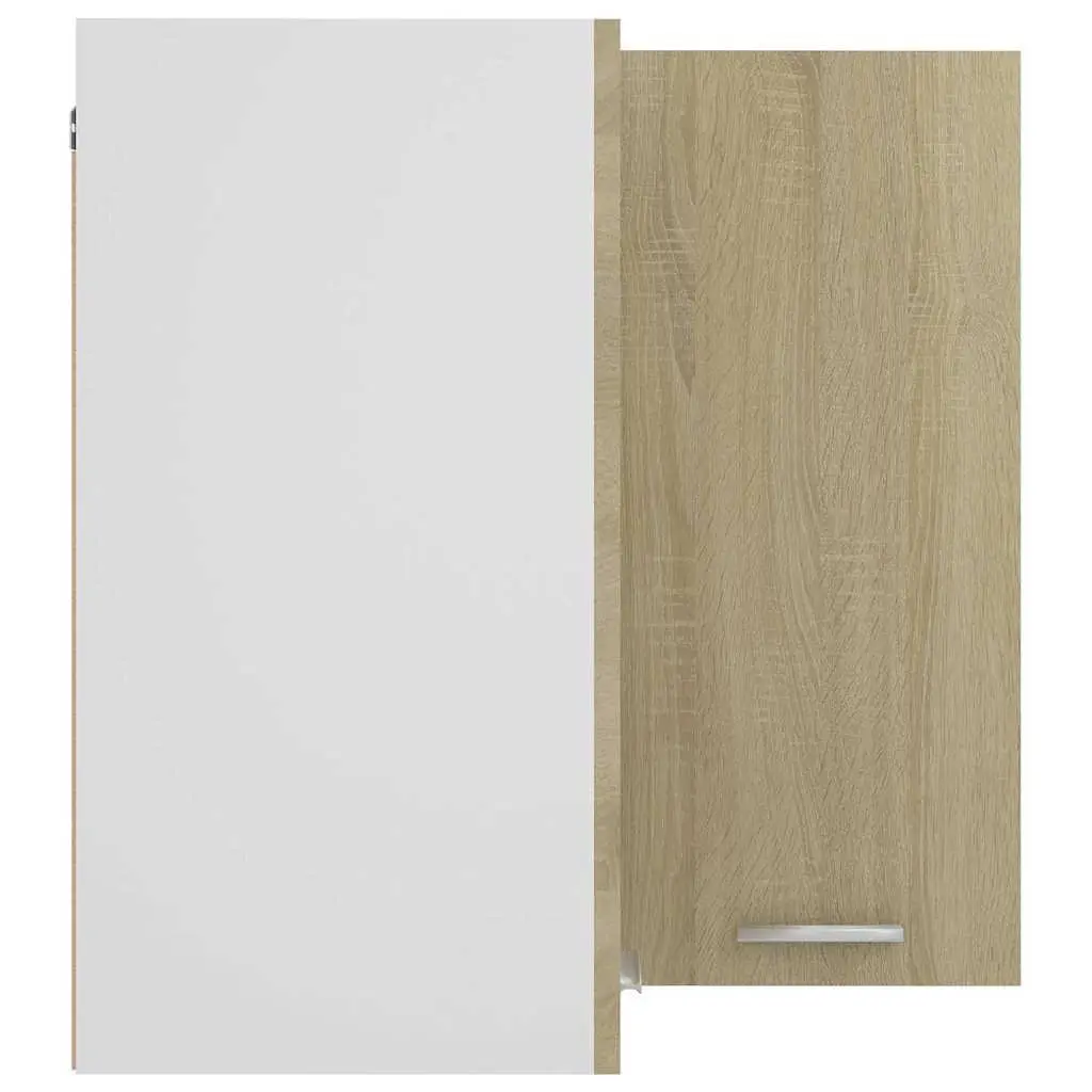 Hanging Corner Kitchen Cabinet Storage for Kitchen 57 x 57 x 60 cm Brown