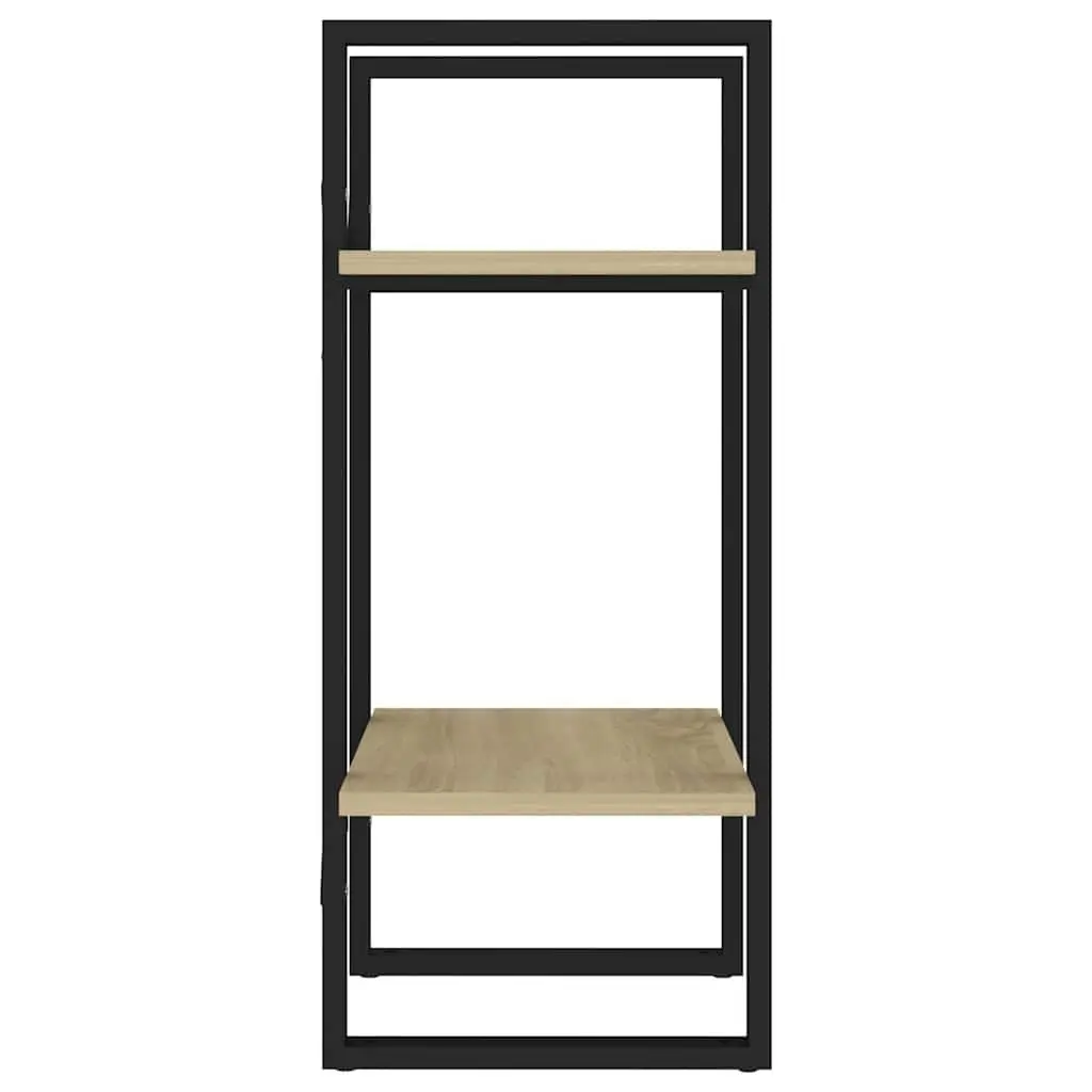 2-Tier Book Cabinet Bookshelf Standing Shelf Brown Storage Display 40x30x70cm