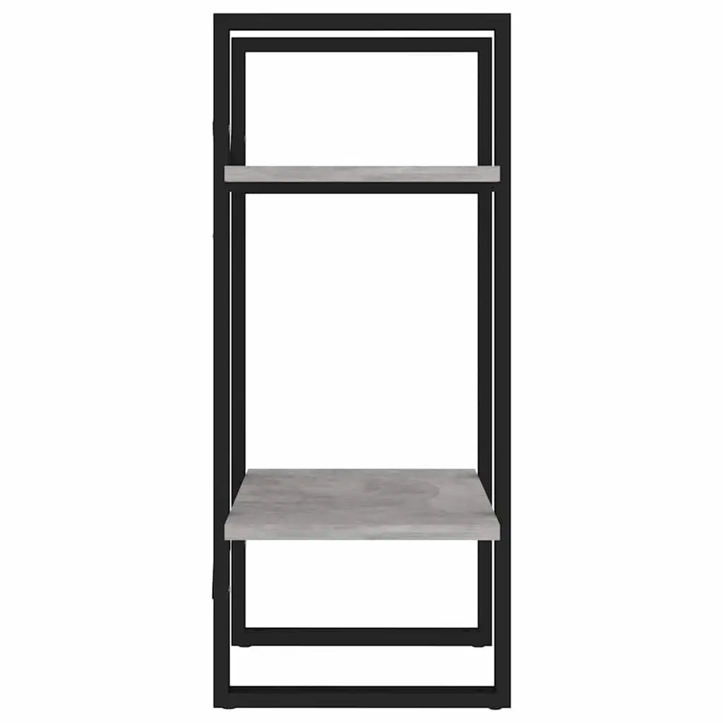 2-Tier Book Cabinet for Home 40x30x70cm Grey Standing Bookshelf Storage Shelving Unit