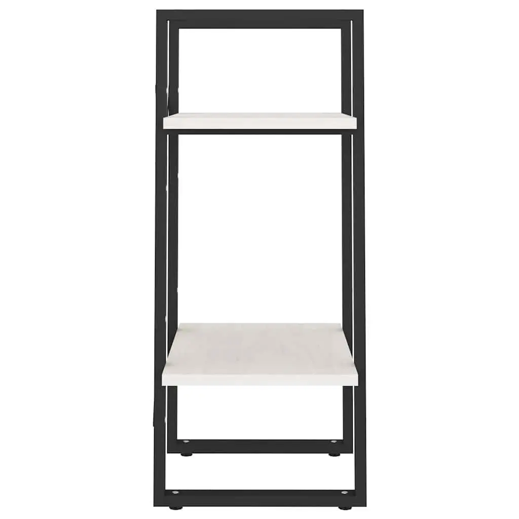 2-Tier Book Cabinet White Wooden Bookshelf Storage Shelving Unit Display Stand