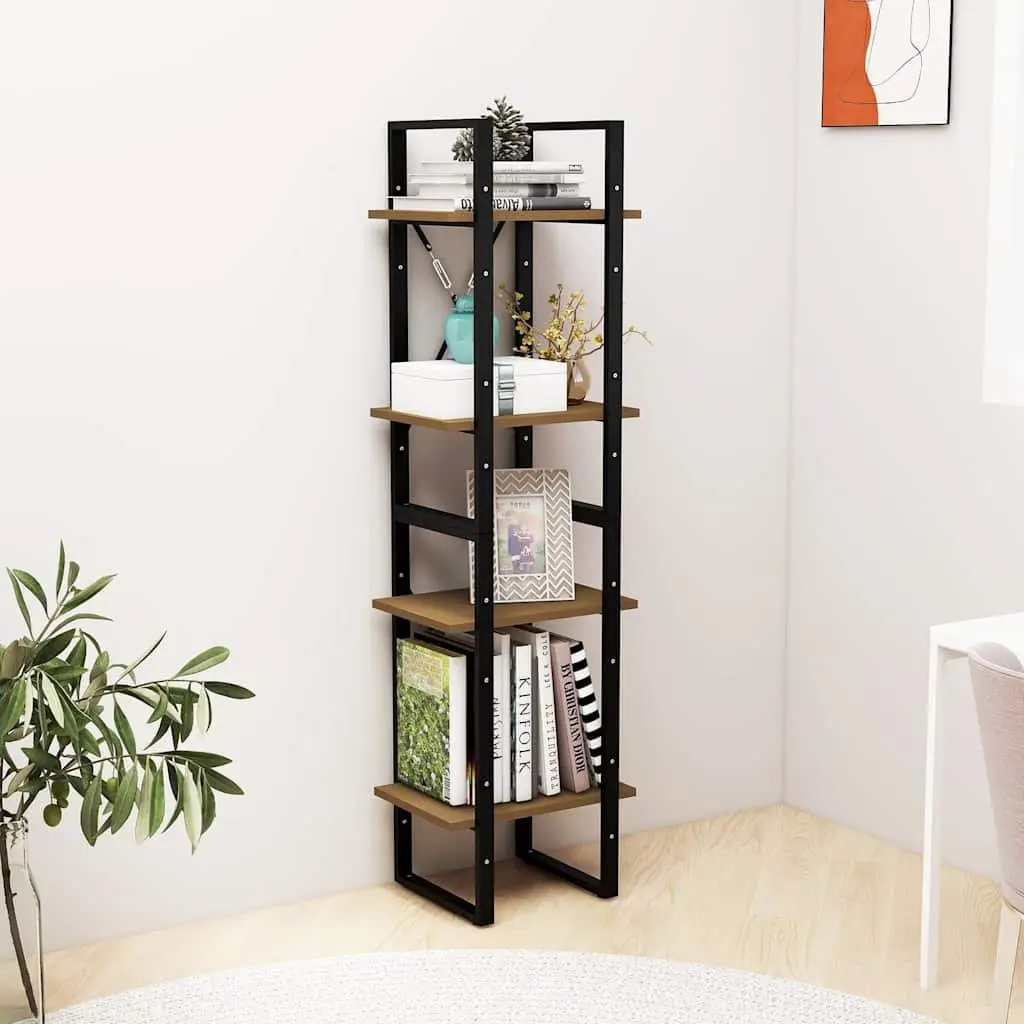 4-Tier Book Cabinet for Home 40x30x140 cm Standing Bookshelf Storage Shelving Unit Brown