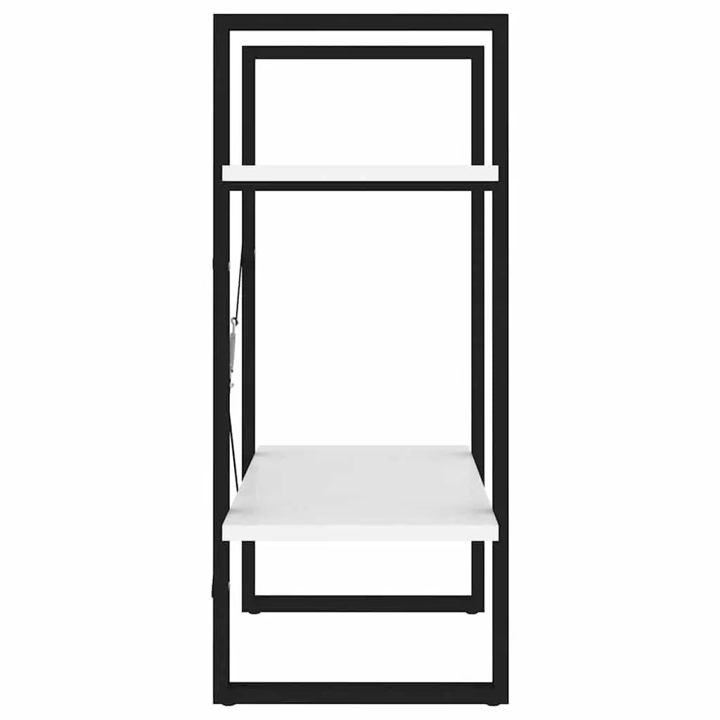 White 2-Tier Bookshelf Storage Unit 60x30x70cm Home Decor Bookcase
