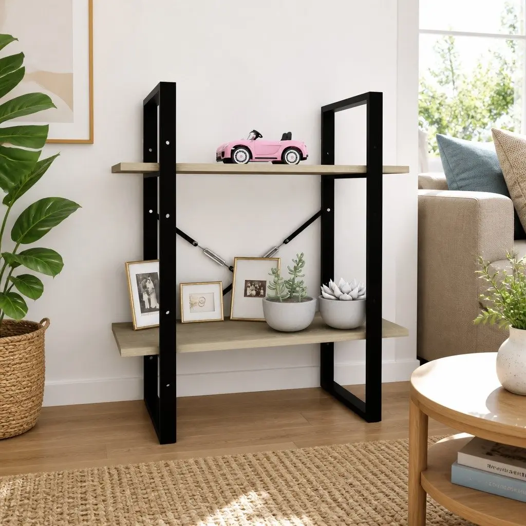 Engineered Wood 2-Tier Book Cabinet