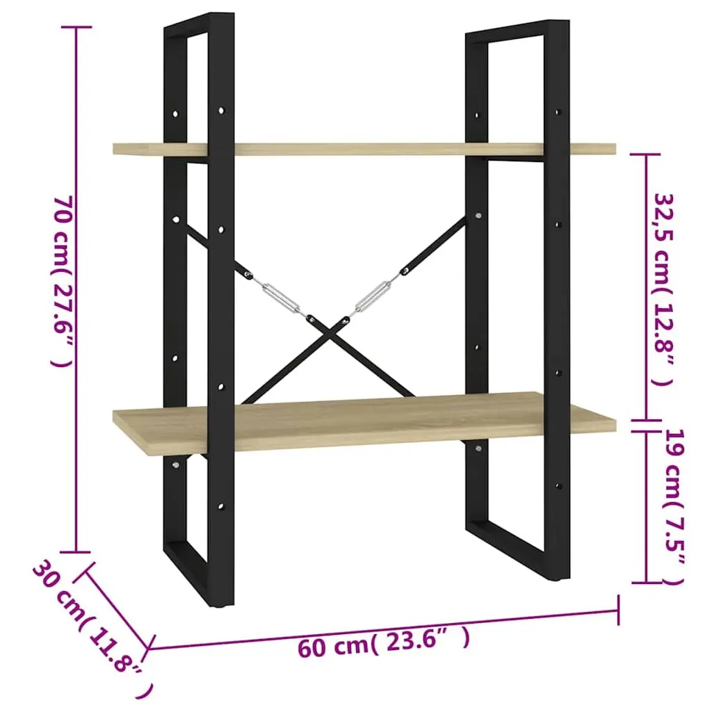 Engineered Wood 2-Tier Book Cabinet