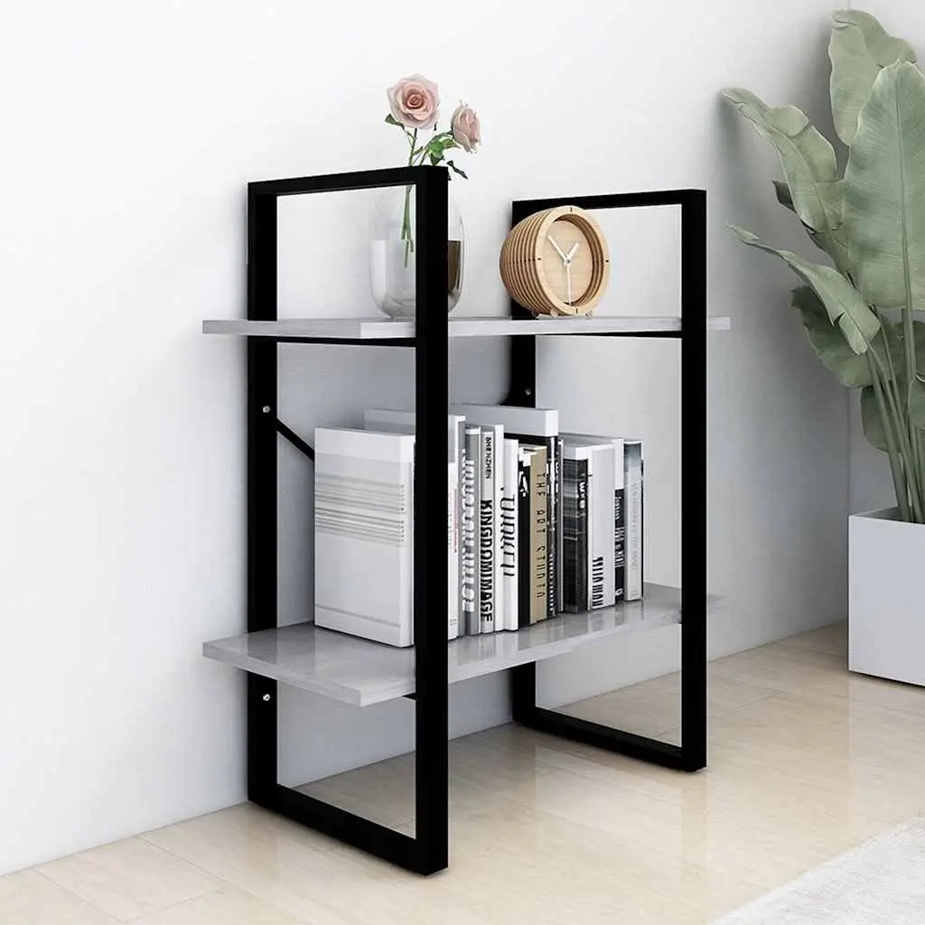 2-Tier Book Cabinet in Grey Color