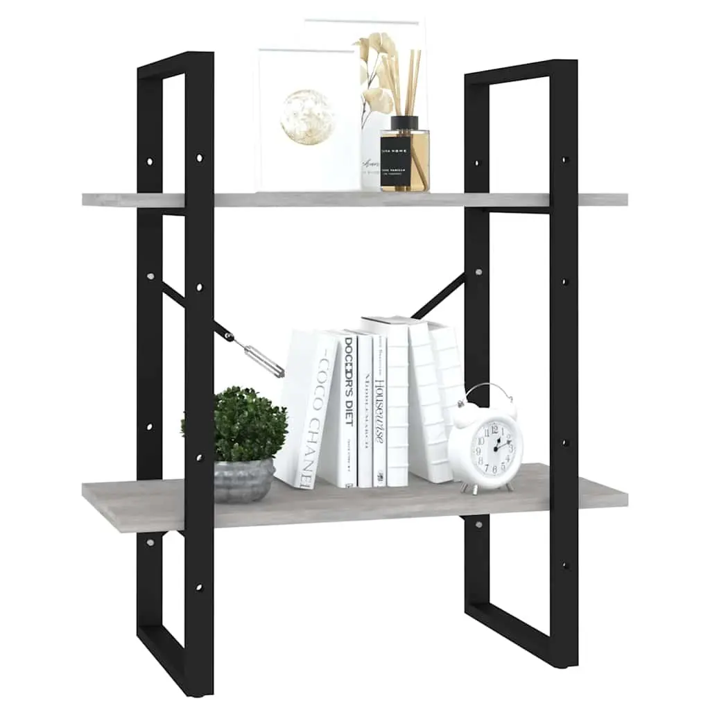 2-Tier Book Cabinet in Grey Color