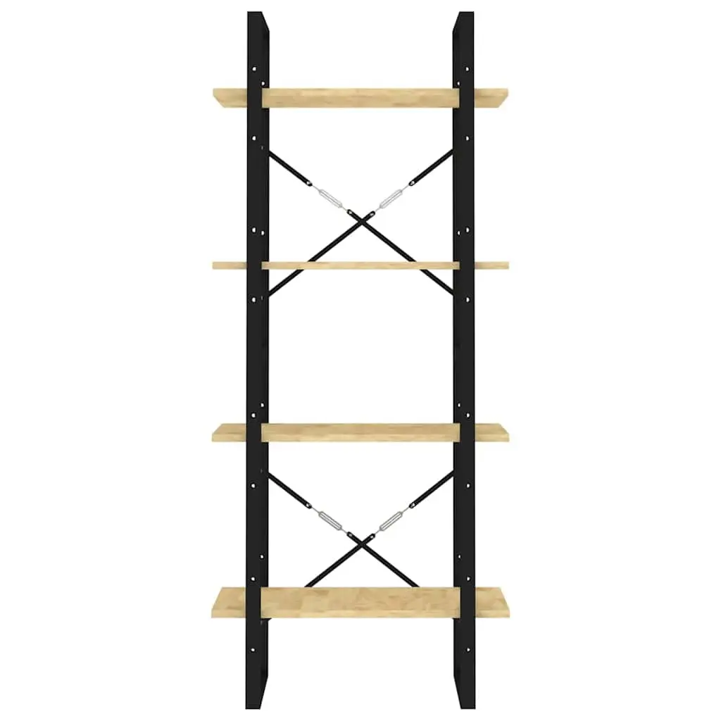 4-Tier Book Cabinet Solid Pine Wood Shelving Unit Storage Bookcase 60x30x140cm