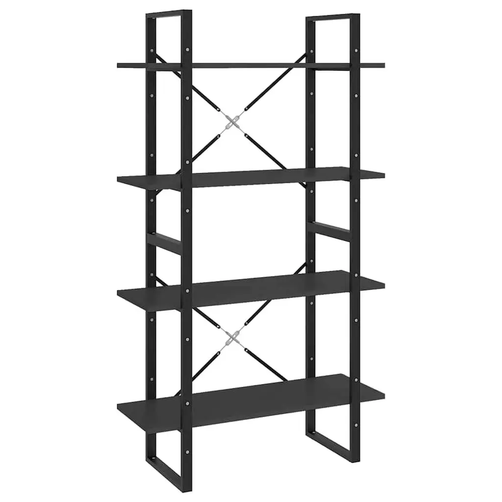 4-Tier Book Cabinet Grey Shelving Storage Unit Standing Bookcase Display Shelf
