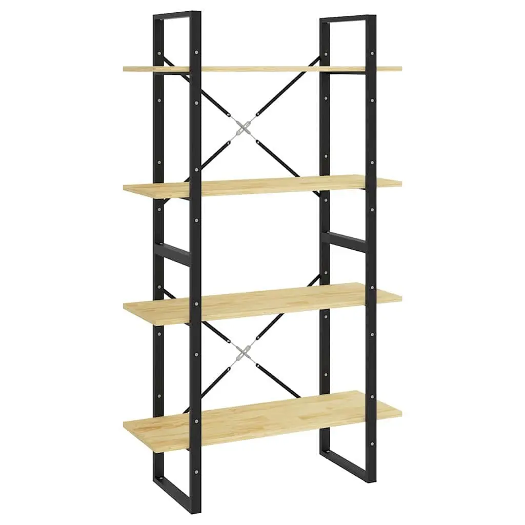 4-Tier Book Cabinet Shelving Unit for Home 80x30x140 cm Pine Wood