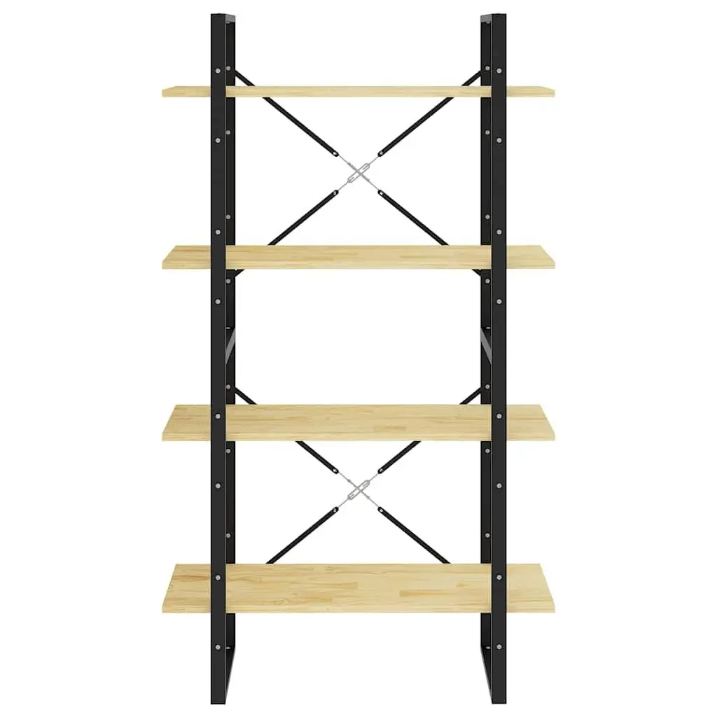4-Tier Book Cabinet Shelving Unit for Home 80x30x140 cm Pine Wood