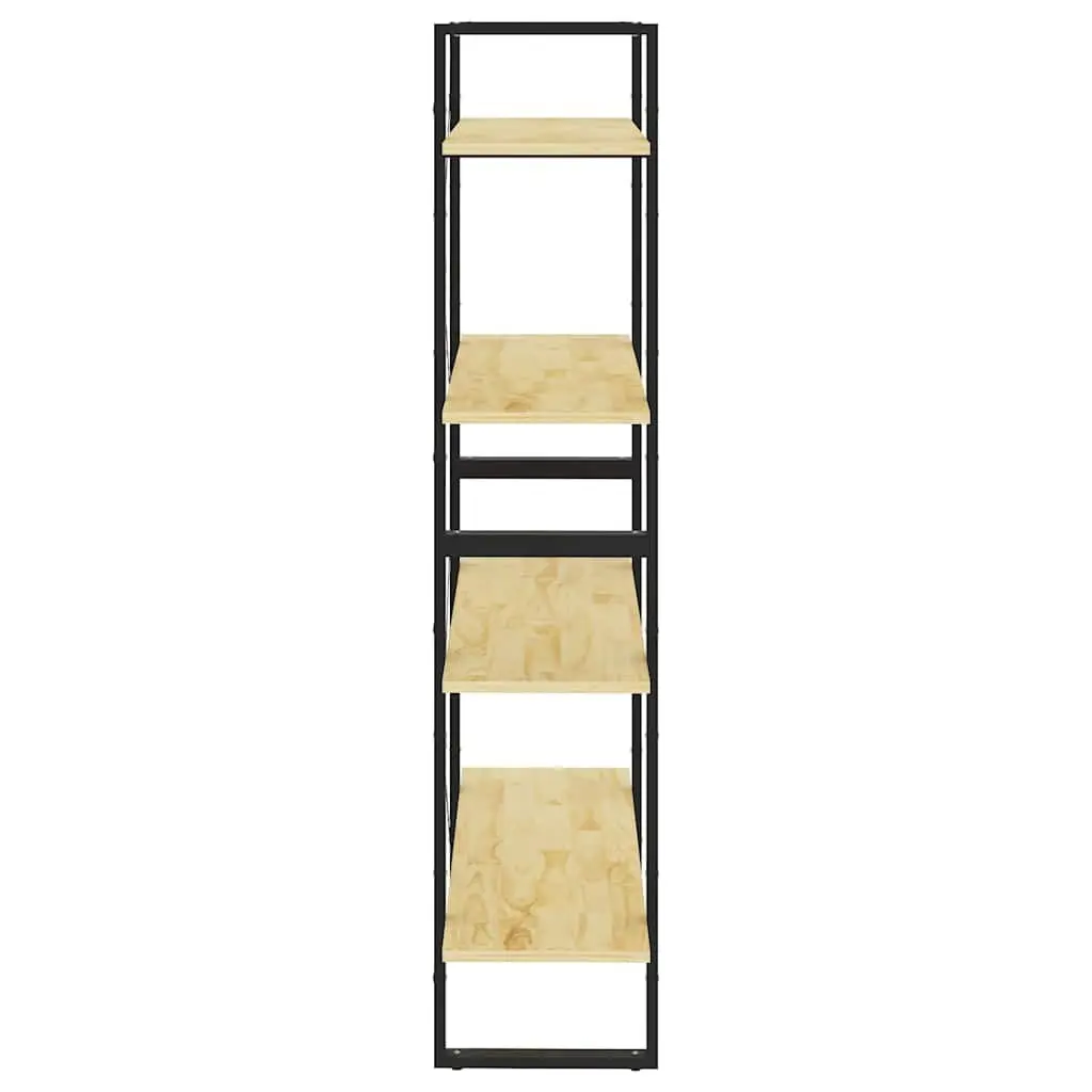 4-Tier Book Cabinet Shelving Unit for Home 80x30x140 cm Pine Wood