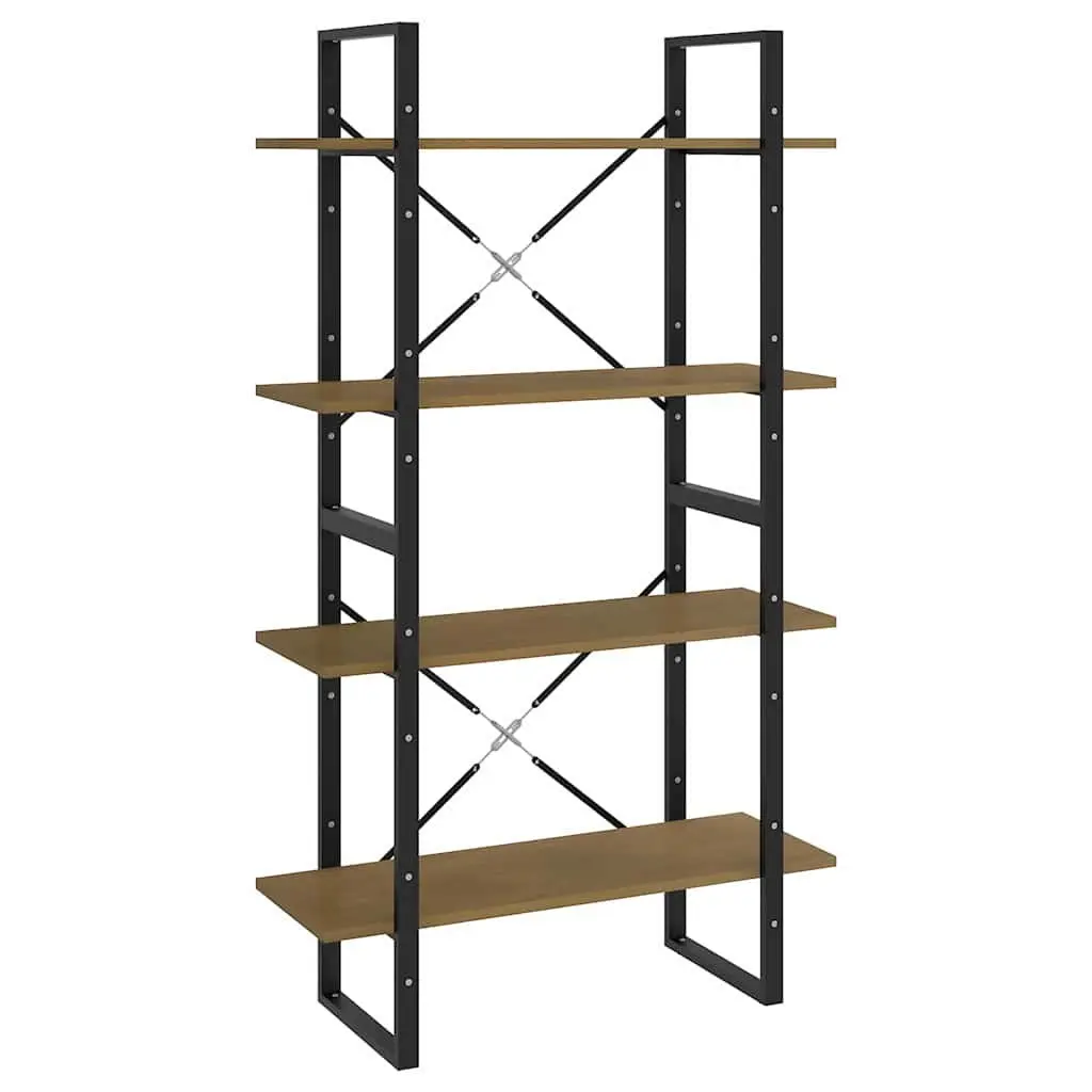 4-Tier Book Cabinet for Living Room 80x30x140cm Solid Pine Wood Bookshelf Storage Display Stand