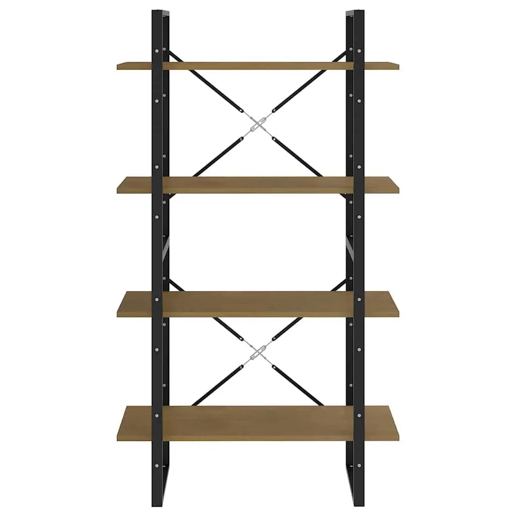4-Tier Book Cabinet for Living Room 80x30x140cm Solid Pine Wood Bookshelf Storage Display Stand