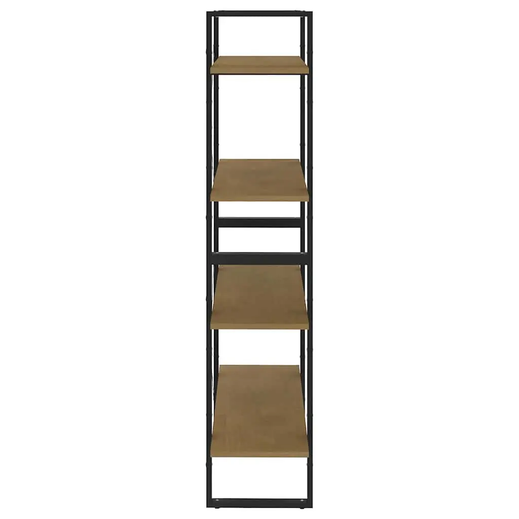4-Tier Book Cabinet for Living Room 80x30x140cm Solid Pine Wood Bookshelf Storage Display Stand