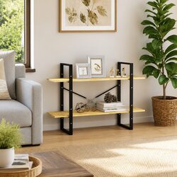 2-Tier Book Cabinet Specifications: 100x30x70 cm in Pine