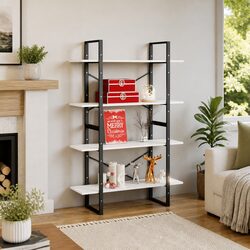 Engineered Wood 4-Tier Book Cabinet – 100x30x140 cm