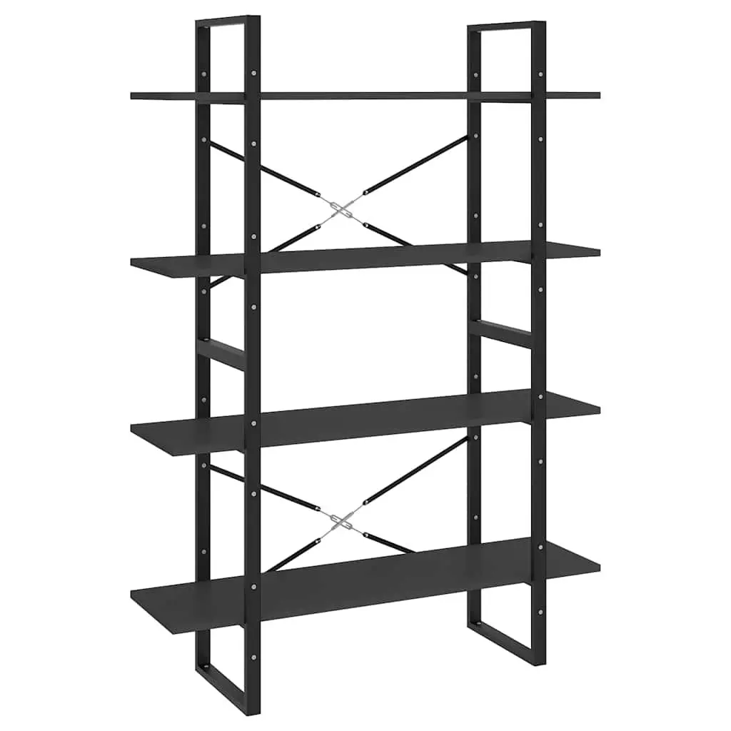 4-Tier Bookshelf Storage Cabinet Grey Standing Display Shelves Home Office