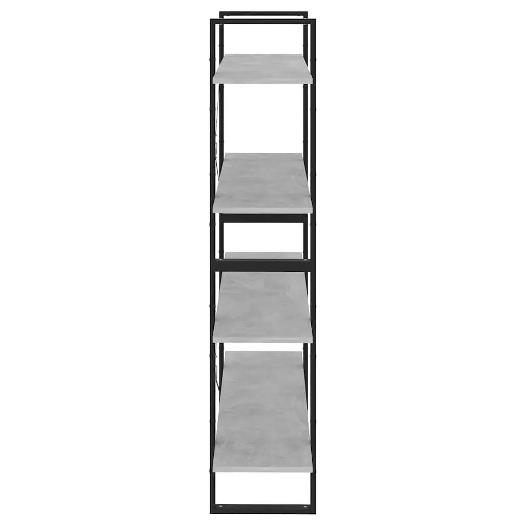 Concrete Grey 4-Tier Book Cabinet