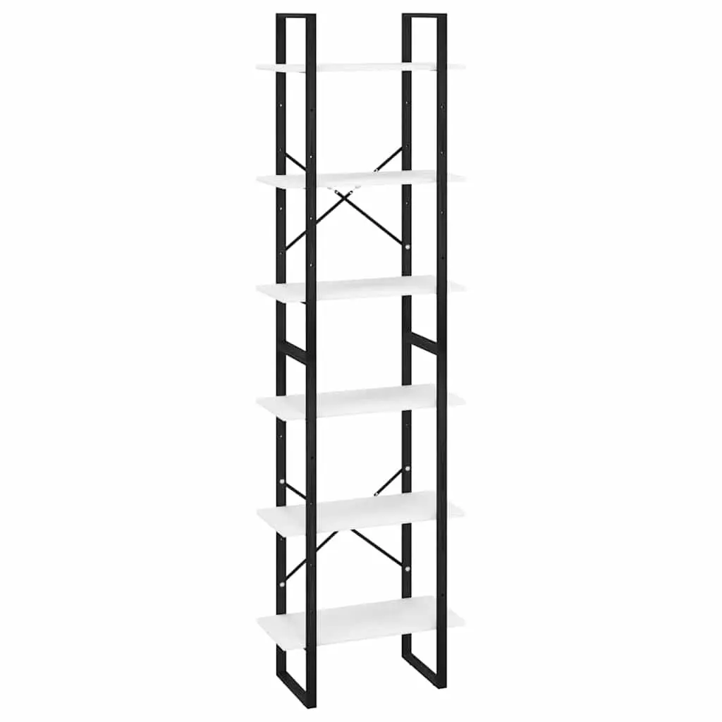 Storage Shelf Bookcase 60x30x210 cm in White