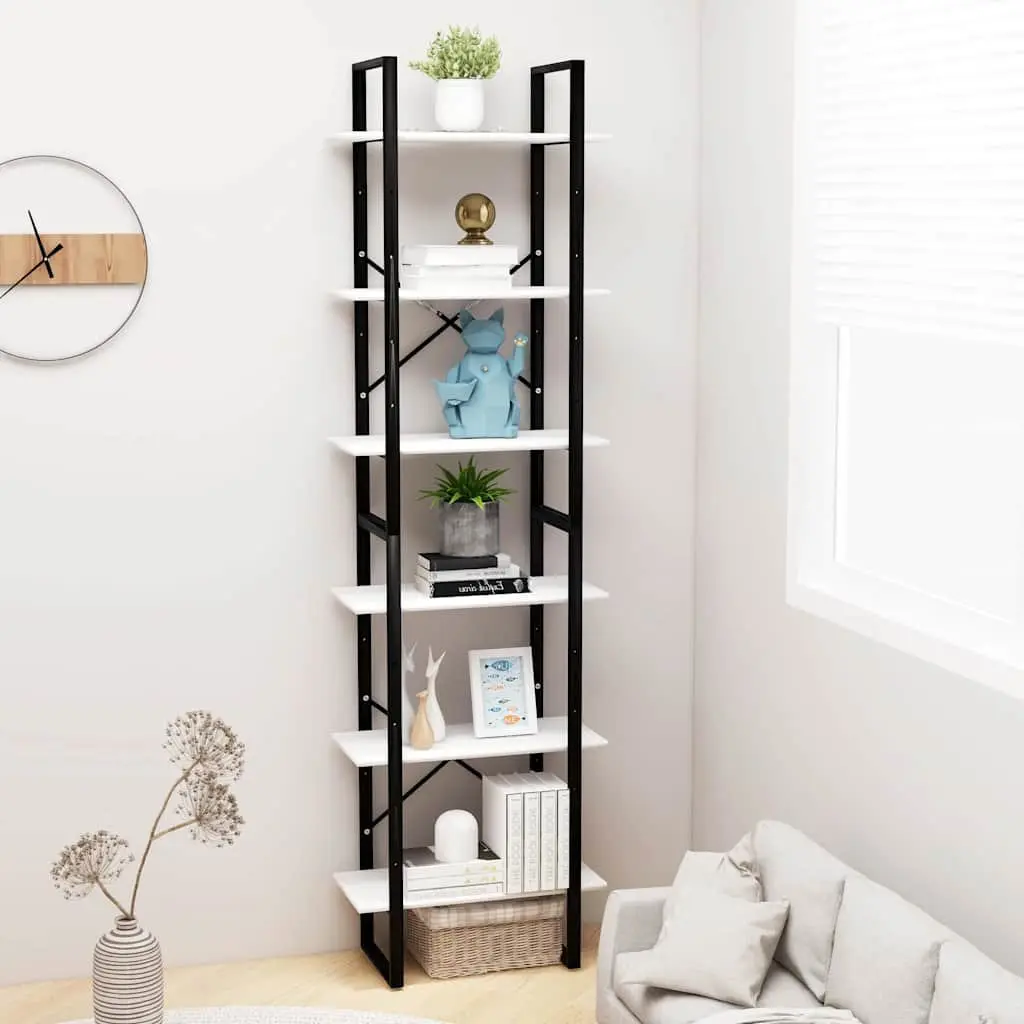 Storage Shelf Bookcase 60x30x210 cm in White