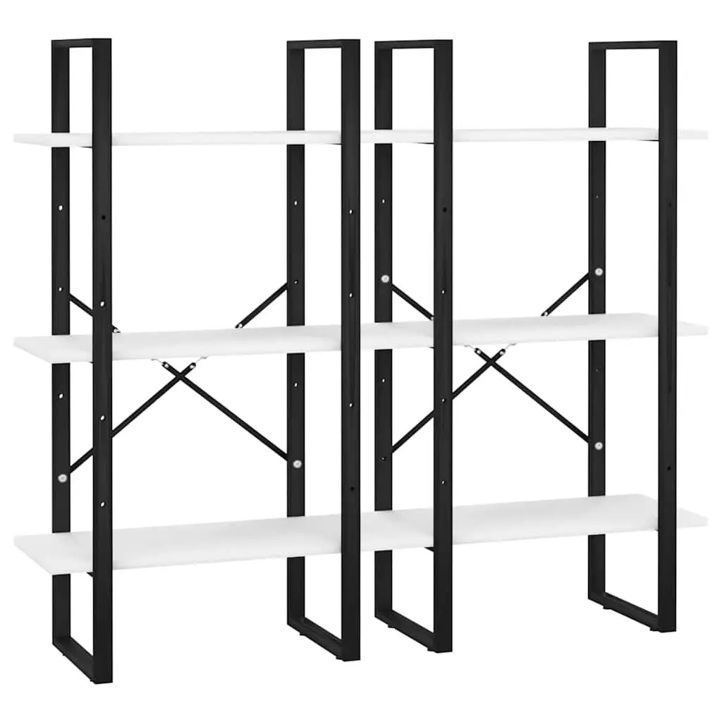 Storage Shelf Bookcase 60x30x210 cm in White