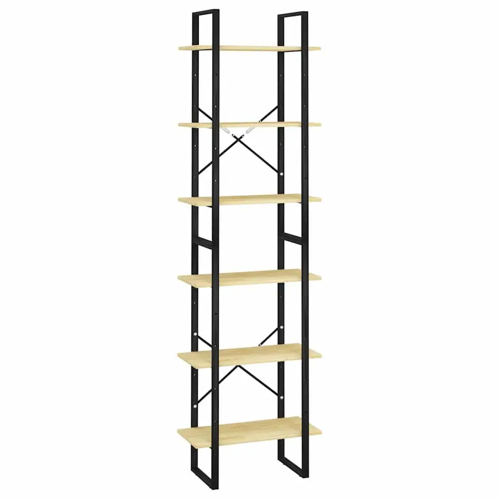 Wooden Storage Shelf for Living Areas Kitchens 60x30x210 cm