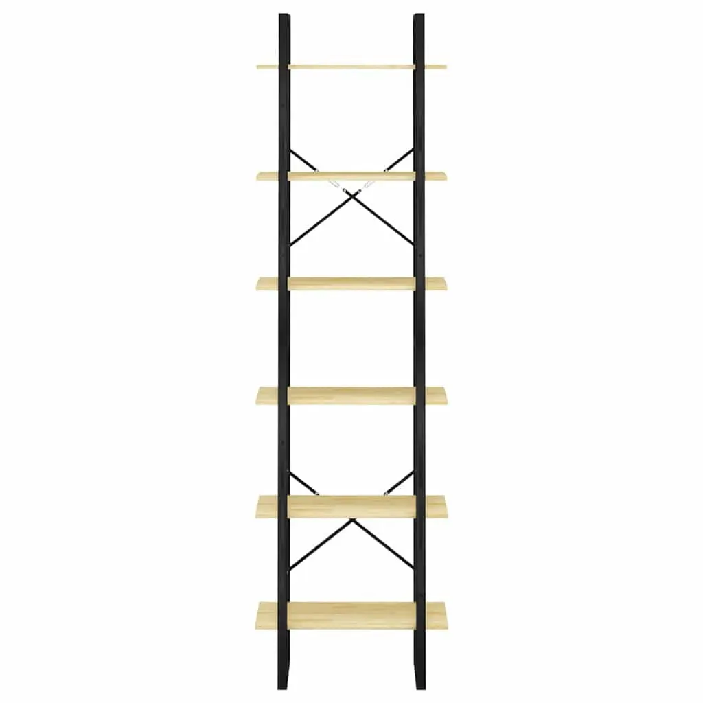 Wooden Storage Shelf for Living Areas Kitchens 60x30x210 cm