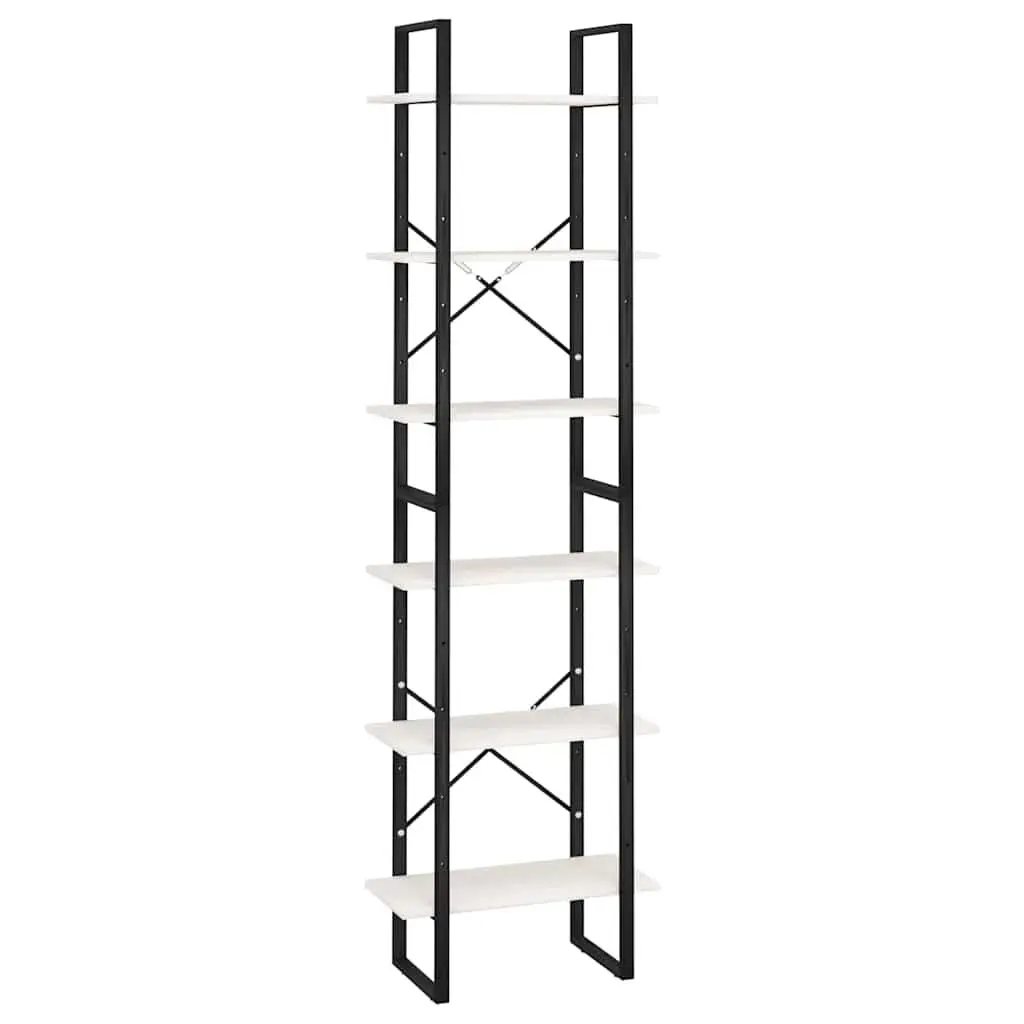 Storage Shelf White 60x30x210 cm Standing Bookcase Display Rack Home Office