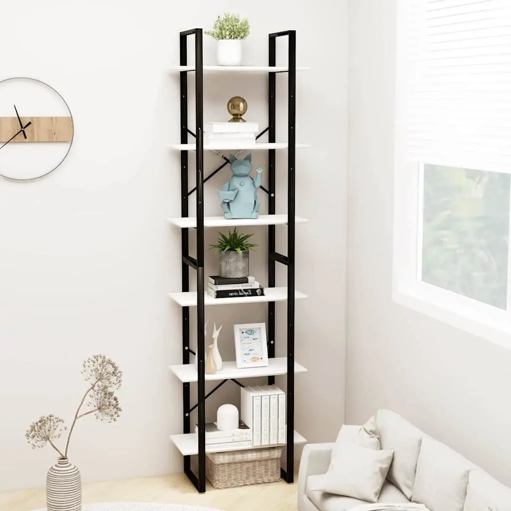 Storage Shelf White 60x30x210 cm Standing Bookcase Display Rack Home Office
