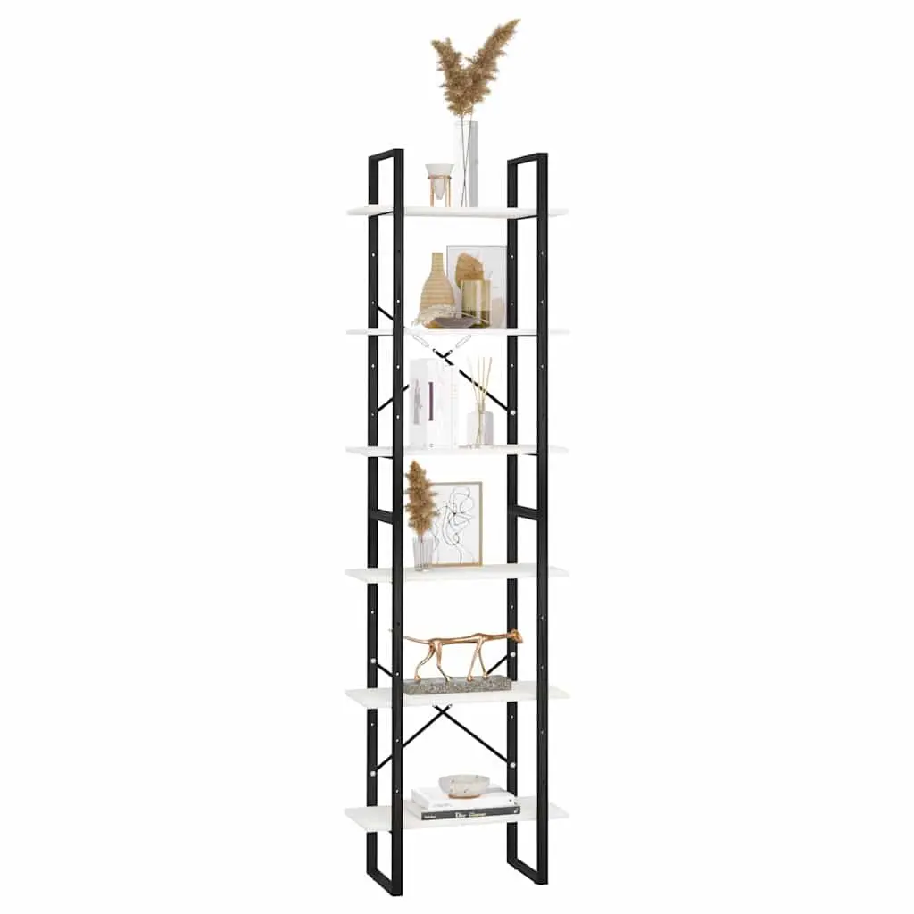 Storage Shelf White 60x30x210 cm Standing Bookcase Display Rack Home Office