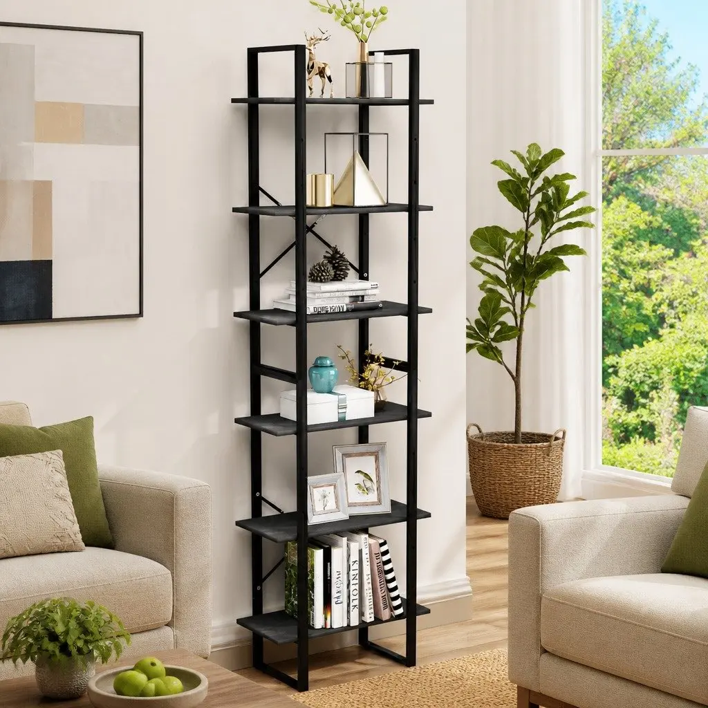 Storage Shelf Grey 60x30x210cm Home Use Solid Wood Pine Display Rack