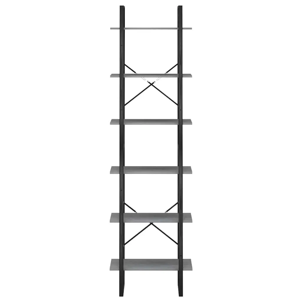 Storage Shelf Grey 60x30x210cm Home Use Solid Wood Pine Display Rack