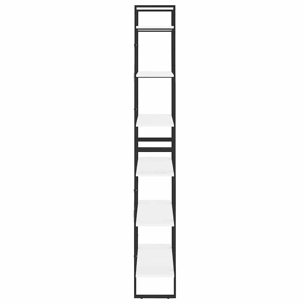 High Cabinet White 80x30x210 cm Tall Shelving Unit Engineered Wood Bookcase