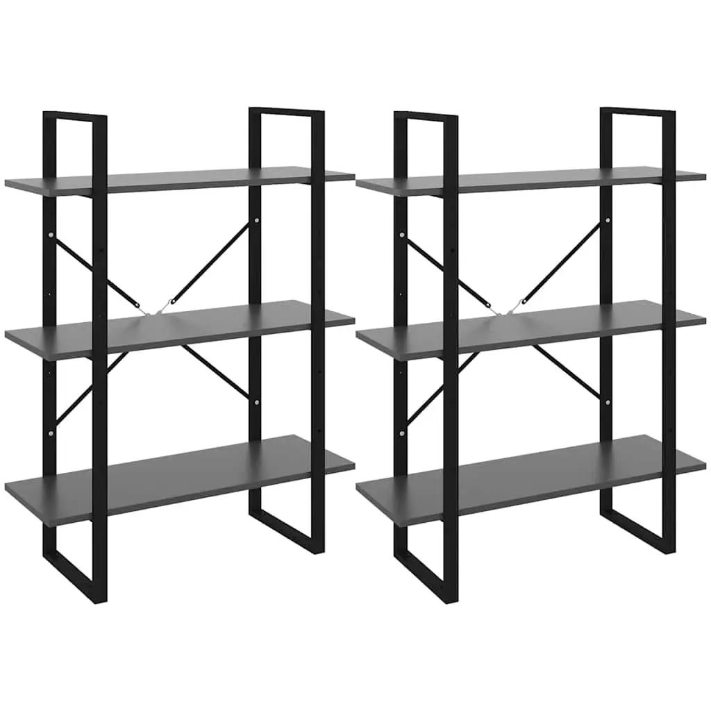 High Cabinet for Home Storage Grey 80x30x210cm Engineered Wood Bookcase Shelving