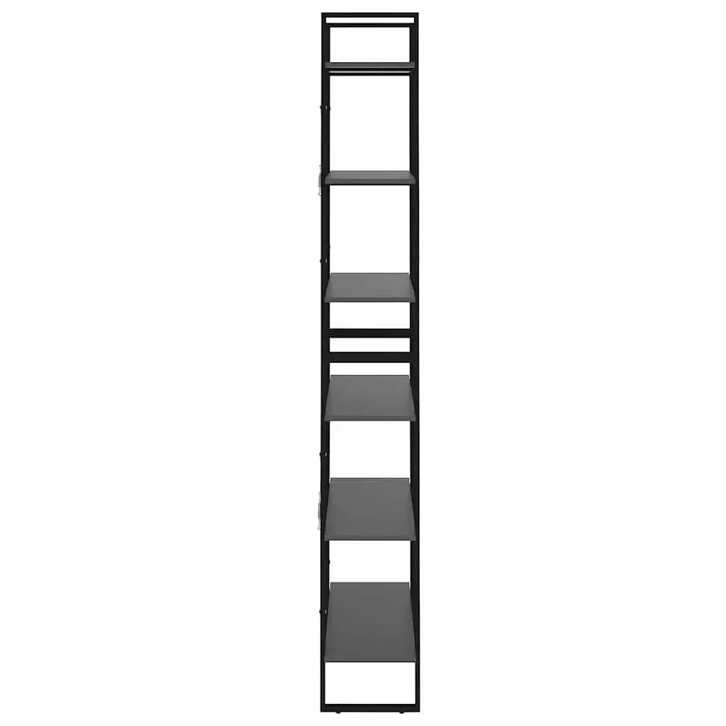 High Cabinet for Home Storage Grey 80x30x210cm Engineered Wood Bookcase Shelving