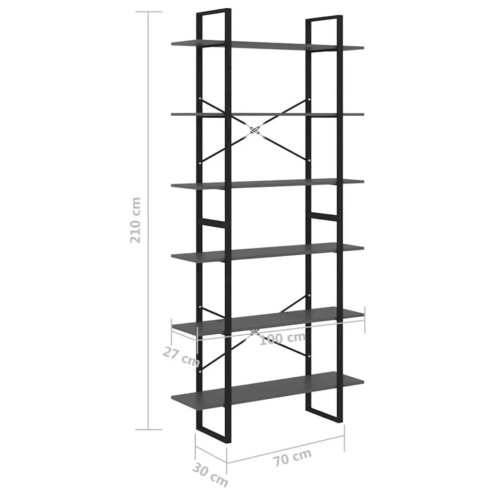 High Storage Cabinet in Grey Pine Wood