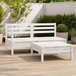 Specifications of 3 Piece Wooden Lounge Set in White