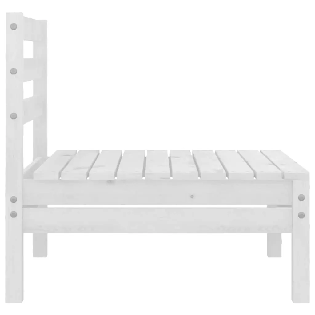 3 Piece Wooden Lounge Set in White