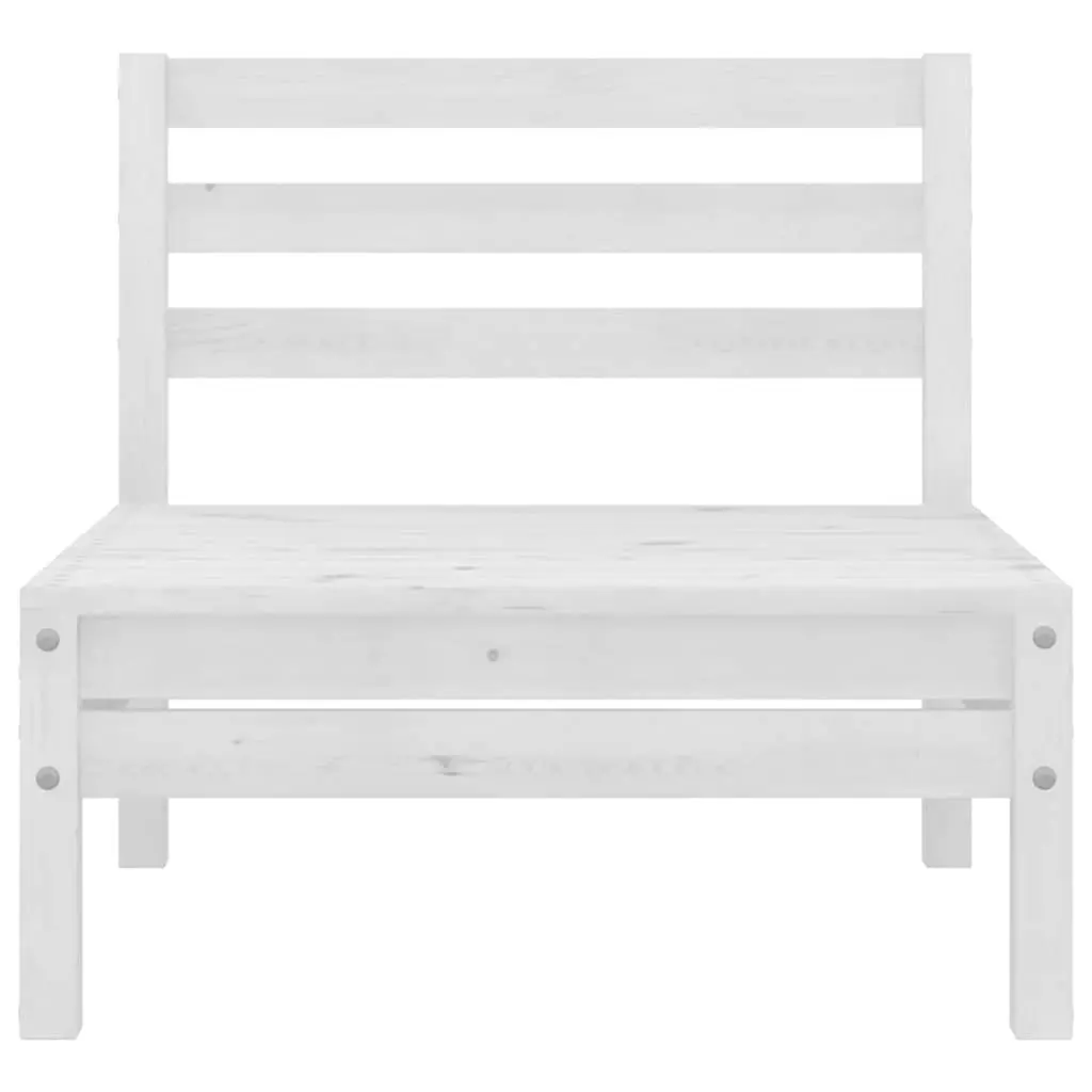 3 Piece Garden Lounge Set Solid Pinewood White Patio Furniture Outdoor Sofa
