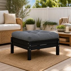 Specifications of Black Pinewood Garden Footstool